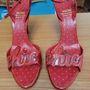 Moschino Cheap and Chic red leather shoes